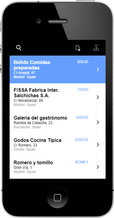 The mobile app you are building.